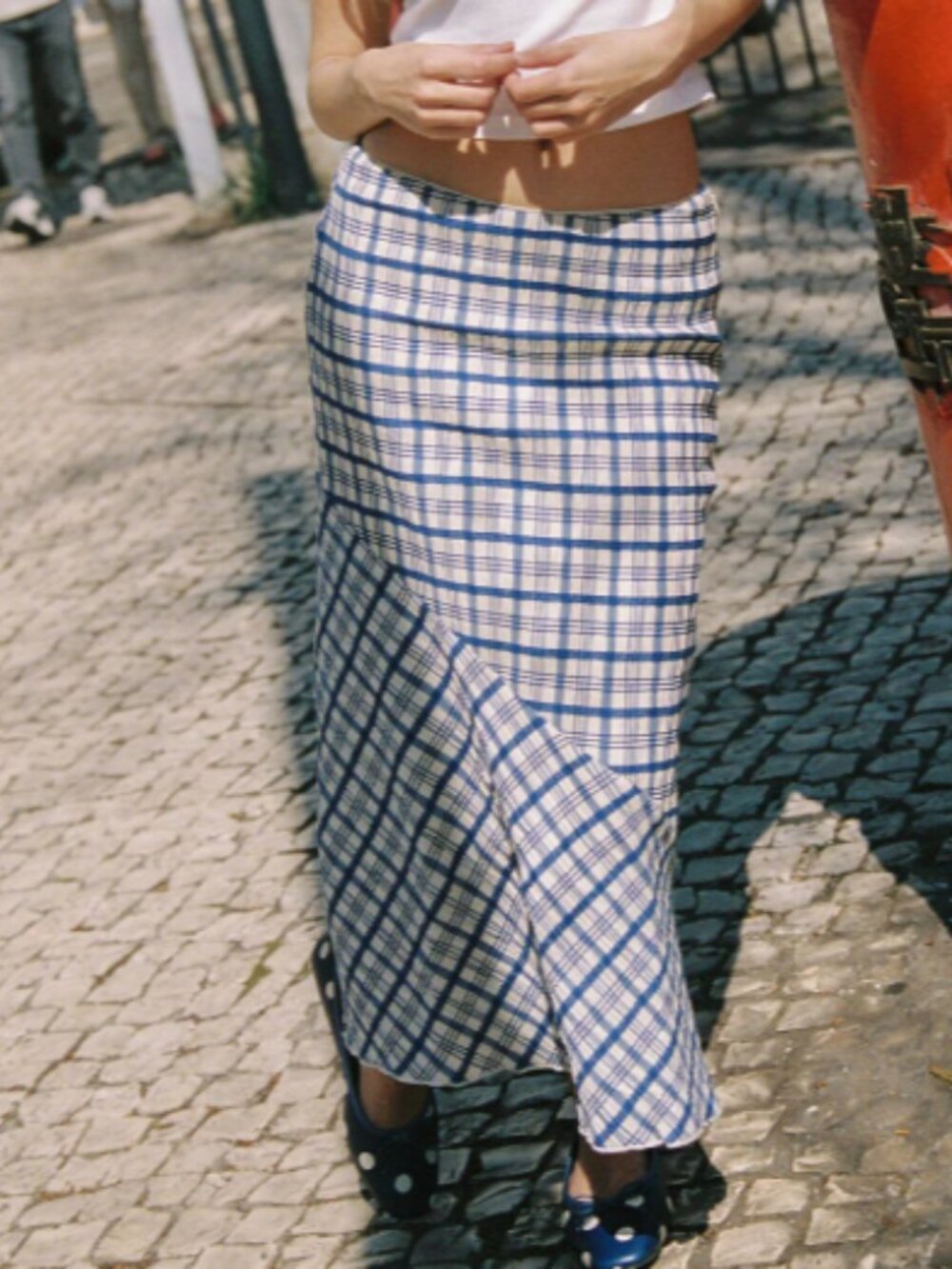 Molly Skirt Lisa Says Gah - Cornflower Gingham Blue - Picture 3 of 5